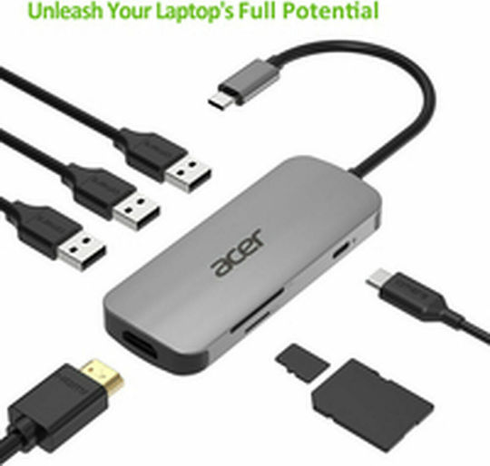 Acer USB-C Докинг станция с HDMI 4K PD Сребрист (HP.DSCAB.008)