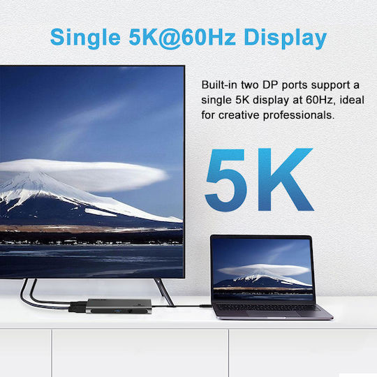 Wavlink Thunderbolt 3 Docking Station with DisplayPort 4K Ethernet Silver (WL-UTD05)