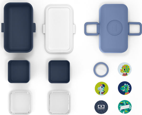 Monbento Tresor Πλαστικό Παιδικό Σετ Φαγητού 0.8lt Μπλε 16 x 10.4 x 9.2εκ.