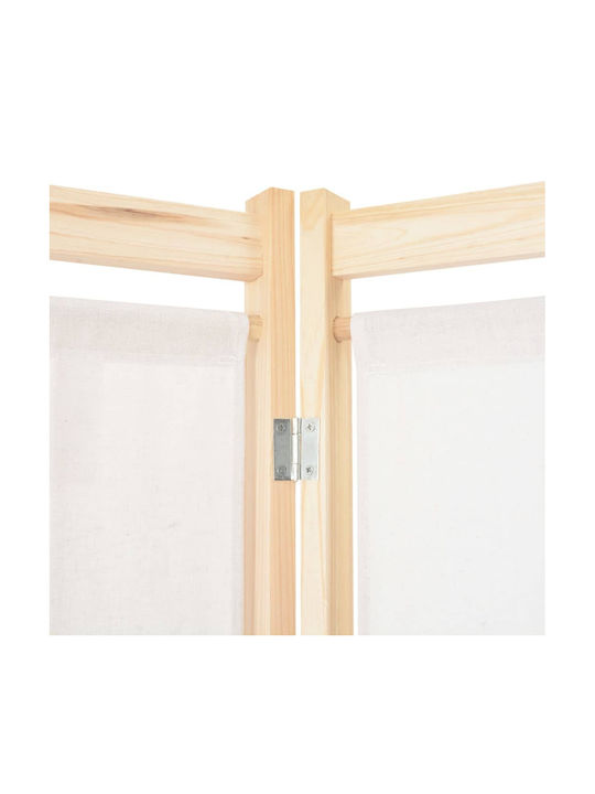 vidaXL Wooden Room Divider with 4 Panels 160x170cm