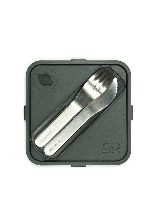 Monbento Bento Cutie pentru Mâncare Plastic Negru Potrivit pentru Cuptor cu Microunde 1700ml 1buc
