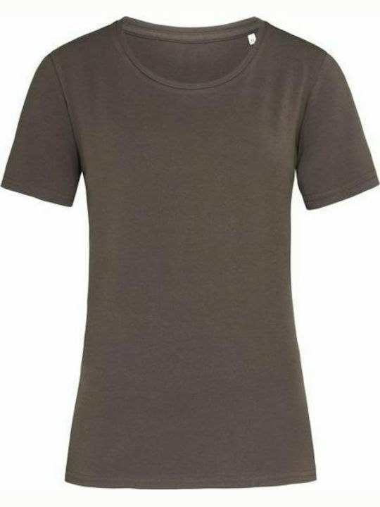 Stedman Claire Relaxed Γυναικείο Διαφημιστικό T-shirt Κοντομάνικο Dark Chocolate