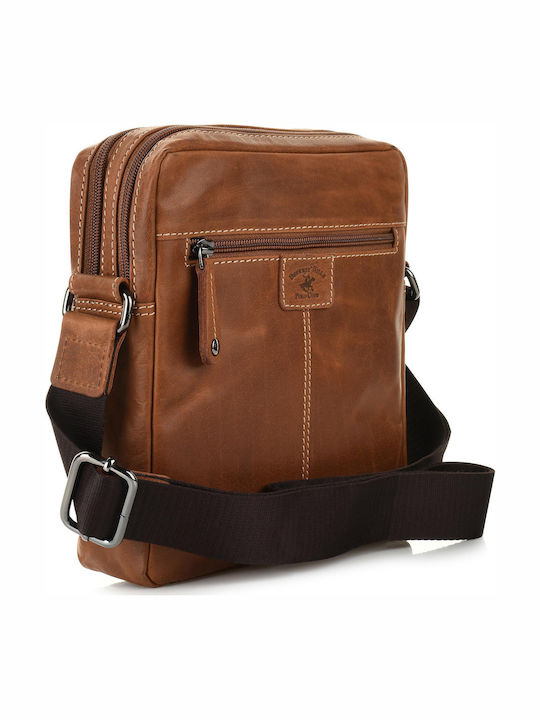 Leather Men's Bag Shoulder / Crossbody Tabac Brown