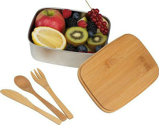 Macma Werbeatrikel Кутия за обяд Inox Бежов 18x13см 1бр