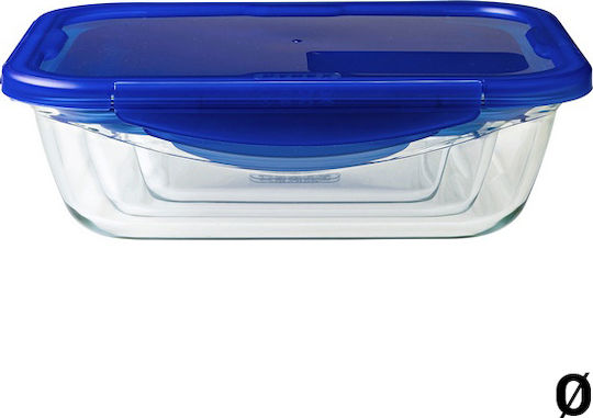 Pyrex Cook & Go Cutie pentru Mâncare Sticlă Albastru Potrivit pentru Cuptor cu Microunde 3300ml 1buc