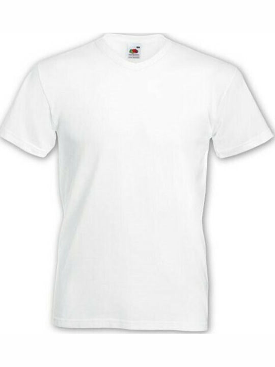 Fruit of the Loom Valueweight V Τ Men's Short Sleeve Promotional T-Shirt White