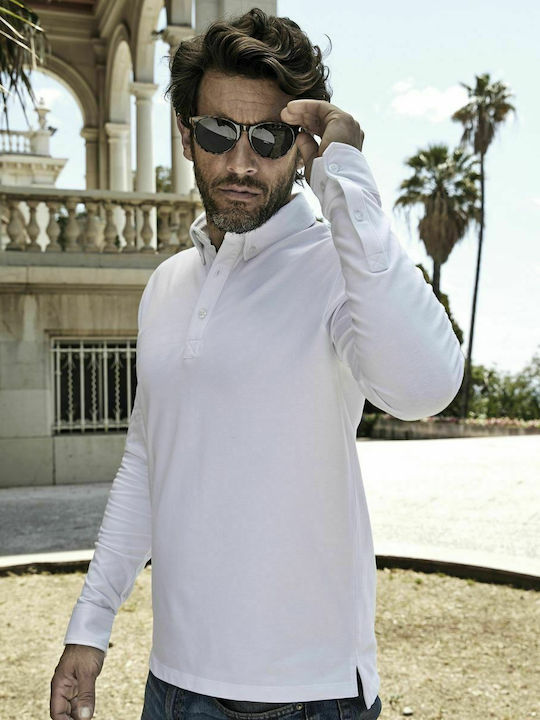 Tee Jays Luxury Stretch 1412 Men's Long Sleeve Promotional Blouse White