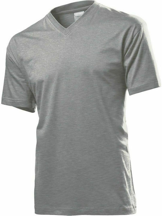 Stedman Classic-T Ανδρικό Διαφημιστικό T-shirt Κοντομάνικο Grey Heather