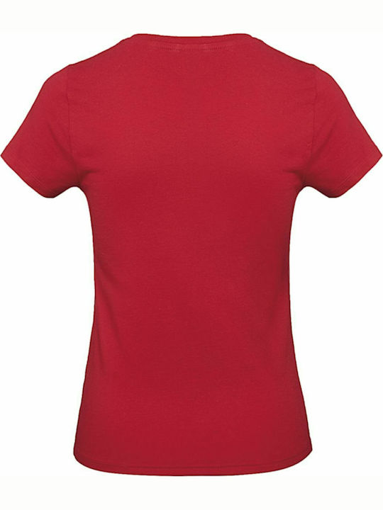 B&C Exact 190 Women's Short Sleeve Promotional T-Shirt Red TW04T-004