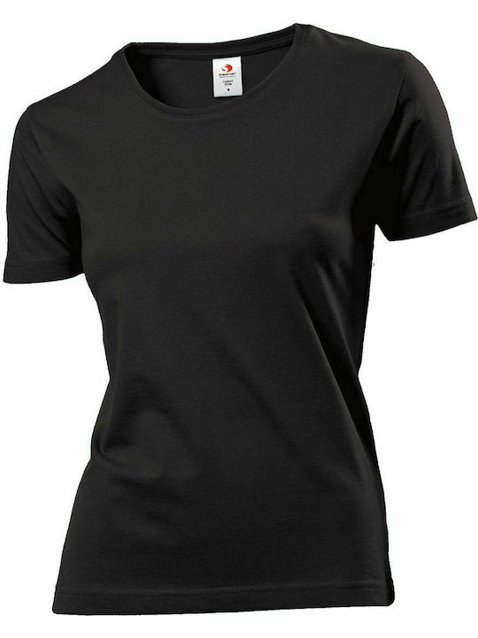 Stedman Comfort-T 185 Women's Short Sleeve Promotional T-Shirt Black Opal ST2160-BLO