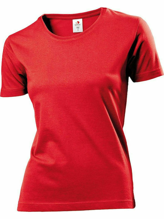 Stedman Comfort-T 185 Women's Short Sleeve Promotional T-Shirt Scarlet Red