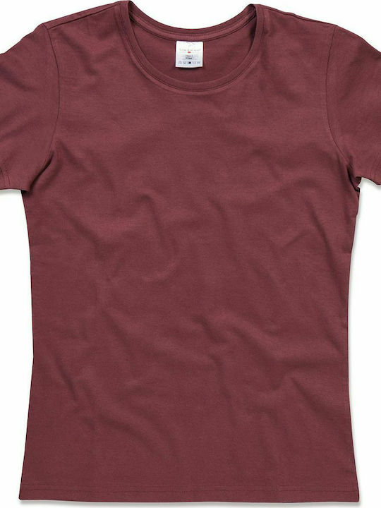 Stedman Classic-T Fitted Women's Short Sleeve Promotional T-Shirt Burgundy