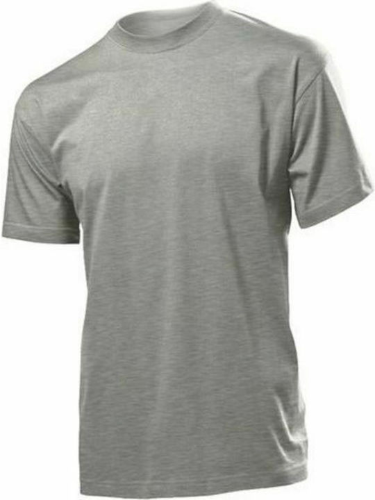 Stedman Classic-T Ανδρικό Διαφημιστικό T-shirt Κοντομάνικο Grey Heather