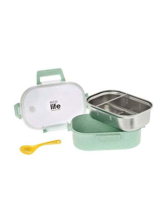 Ecolife Light Δοχείο Φαγητού Inox Light Green 900ml