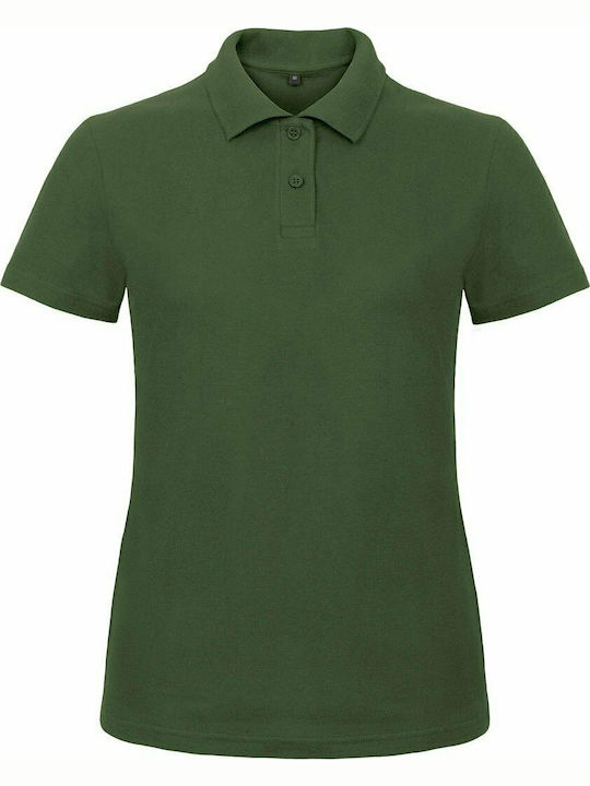 B&C ID.001 Women's Short Sleeve Promotional Blouse Bottle Green