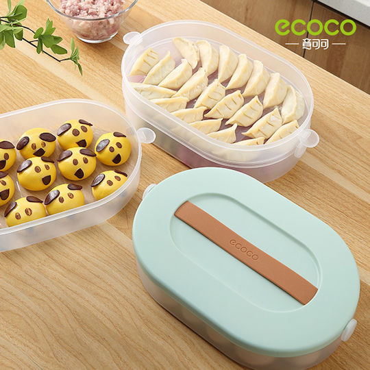 Ecoco Кутия за обяд Пластмаса Зелен 21.7x34см 1бр