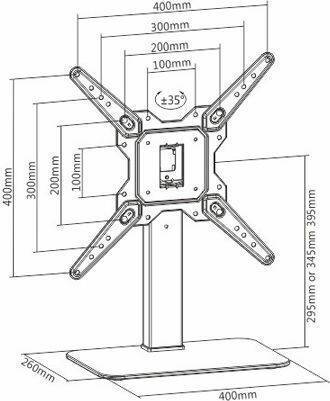 Brateck LDT03-23MA Επιτραπέζια Βάση Τηλεόρασης έως 55" και 40kg