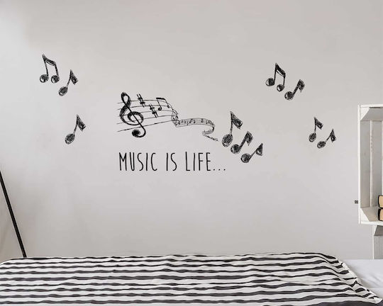 Διακοσμητικό Αυτοκόλλητο Τοίχου Music 1τμχ 45x35εκ. Ango Διακοσμητικό Αυτοκόλλητο Τοίχου Music 1τμχ 45x35εκ. Ango
