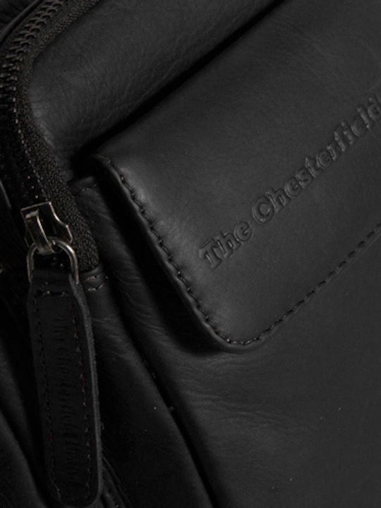Leder Herrentasche Schulter / Crossbody Schwarz