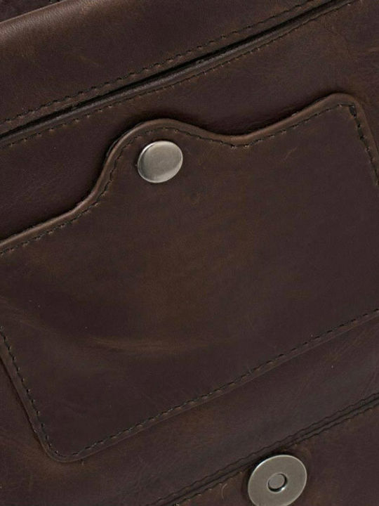 Leather Men's Bag Messenger Brown