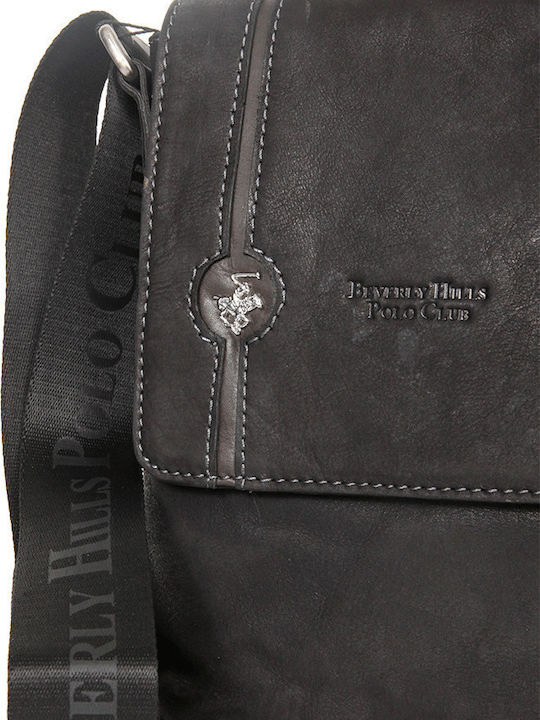 Leather Men's Bag Messenger Black