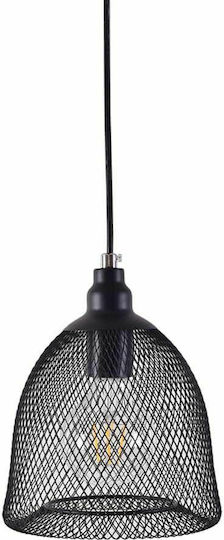 Home Lighting Ρυθμιζόμενο Κρεμαστό Φωτιστικό Μαύρο Πλέγμα με Ντουί E27