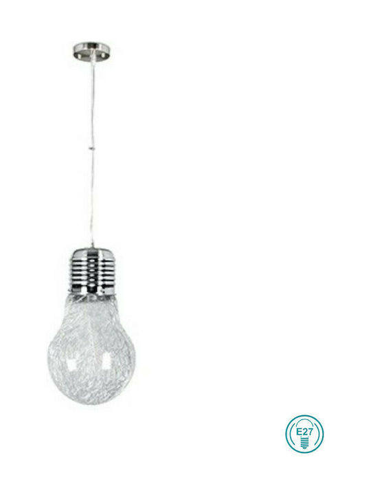 Fan Europe Lampadina Pendant Light Single-Light for Socket E14, E.14 Silver