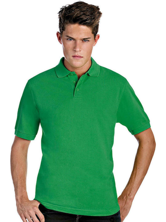 B&C Safran Men's Short Sleeve Promotional Blouse Kelly Green PU409-520