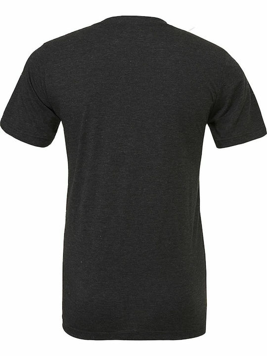 Bella Canvas Triblend 3413 Men's Short Sleeve Promotional T-Shirt Charcoal Black