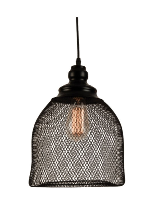 Zambelis Lights Pendant Light Single-Light Grid for Socket E27 Black