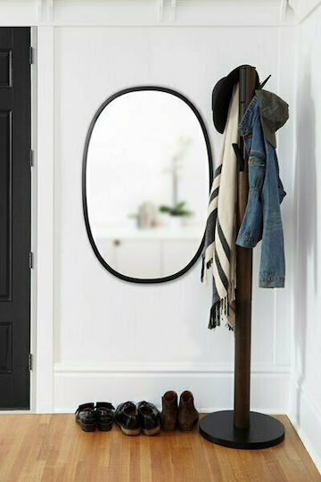 Umbra Wooden Coat Rack Black/ Walnut With 9 Aluminum Hooks Flapper 39.4x39.4x165cm