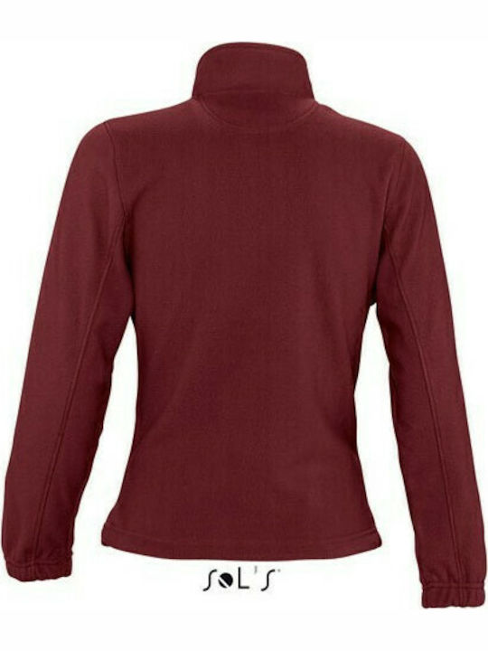 Sol's North Women's Long Sleeve Promotional Cardigan Burgundy