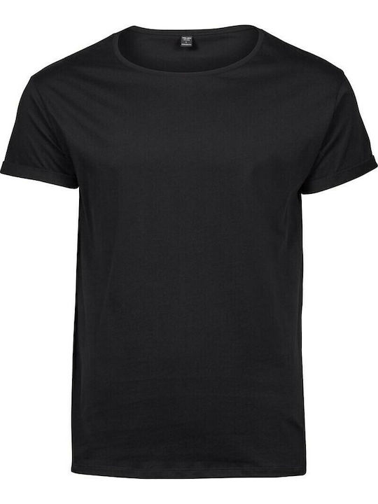 Tee Jays Roll-Up Men's Short Sleeve Promotional T-Shirt Black