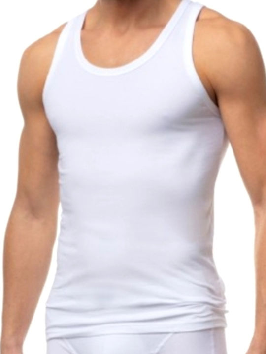 90-12014 Men's Sleeveless Undershirts White 2Pack