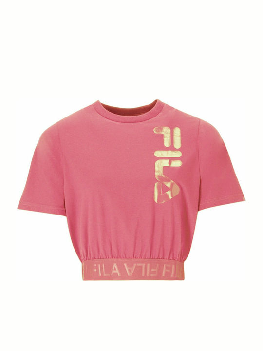 Paisley Γυναικείο Αθλητικό Crop Top Κοντομάνικο Mink