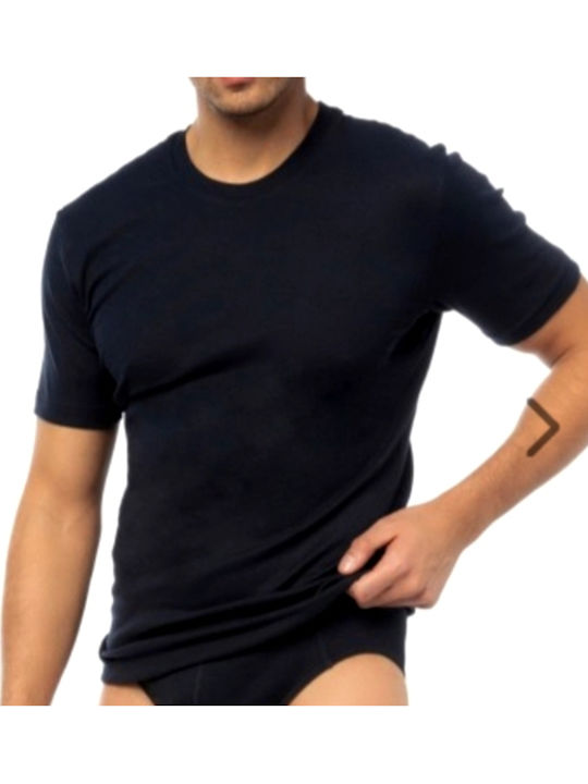 Men's Undershirts Short-sleeved in Black Color 2Pack