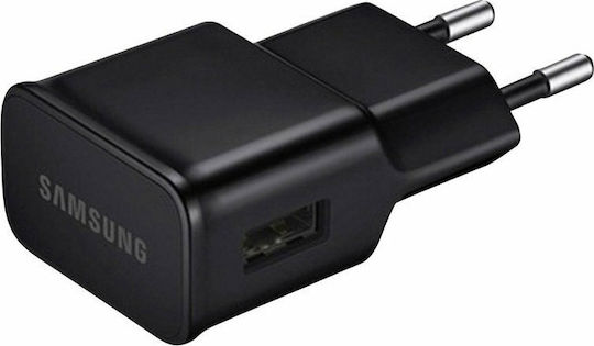 Samsung Φορτιστής με Θύρα USB-A και Καλώδιο micro USB 10W Μαύρος (EP-TA12)