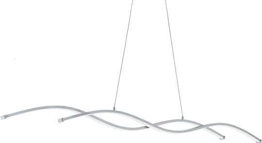 Eglo Lasana Κρεμαστό Φωτιστικό Διάφανο LED Ράγα 120x120εκ.