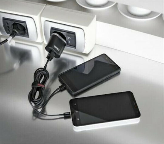 Lampa Φορτιστής Χωρίς Καλώδιο με 2 Θύρες USB-A Μαύρος (L3887.6)