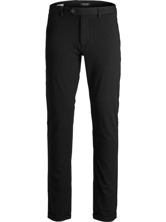 Marco Trousers Chino Elastic in Slim Fit Black