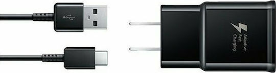 Samsung Încărcător cu Port USB-A și Cablu USB-C Negruς (EP-TA20EBE+EP-DG950CBE Retail)