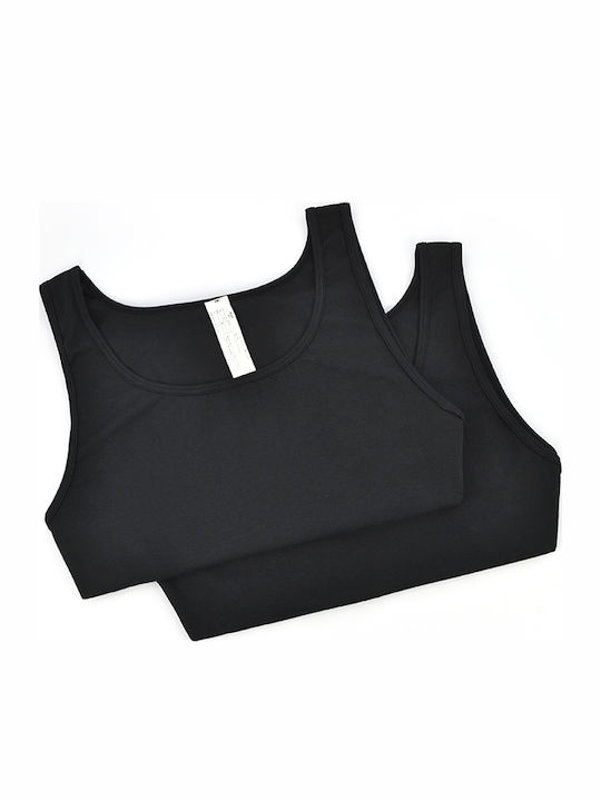 24/7 Sh02 Men's Undershirts Sleeveless in Black Color 2Pack