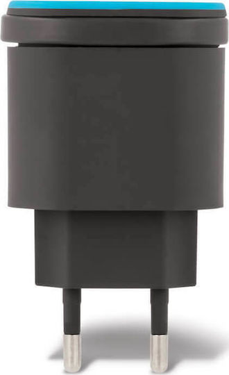Forever Φορτιστής με 2 Θύρες USB-A και Καλώδιο USB-C Μαύρος (TC-02)