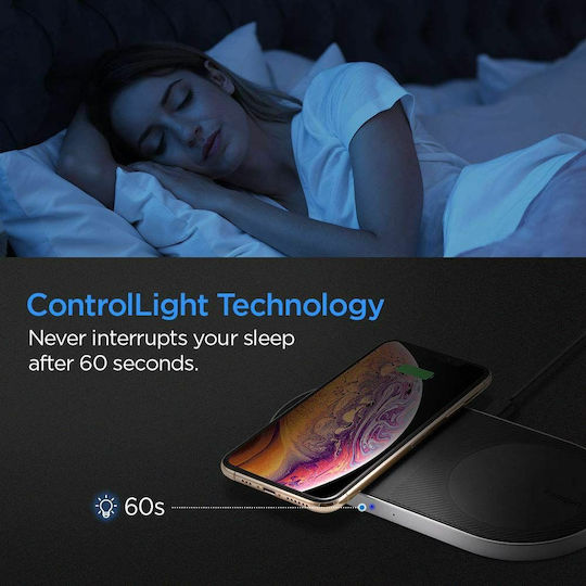 Spigen Kabelloses Ladegerät (Qi Pad) 10W Schwarzs (F310W DUO)