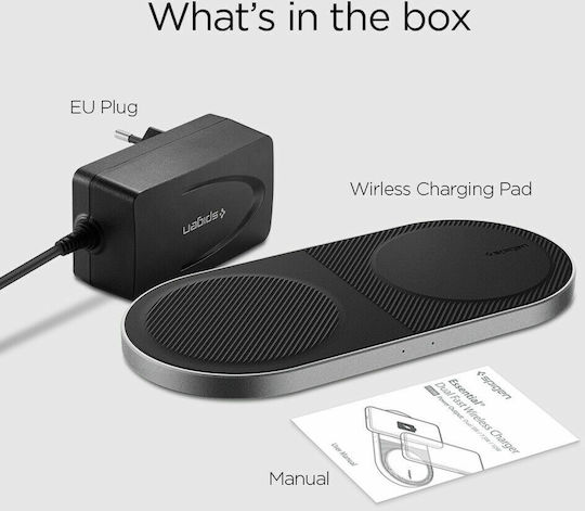 Spigen Kabelloses Ladegerät (Qi Pad) 10W Schwarzs (F310W DUO)