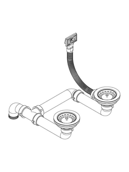 vidaXL Drop-In Spüle Links aus Verbundgranulat B80xT50cm Black