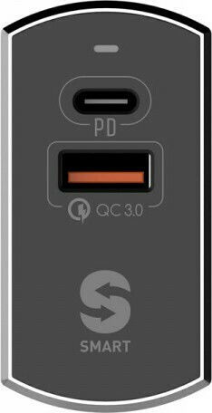Ldnio Ldnio Mobile Phone Charger with USB-A and USB-C Output Ports and USB-C Cable Quick Charge 3.0 Power Delivery Black