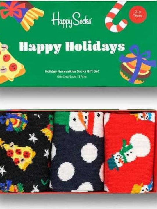 Happy Socks Șosete pentru Copii Înălțime până la genunchi Multicolore 3 Perechi