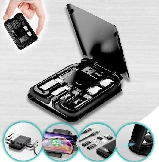 Budi Ασύρματος Φορτιστής (Qi Pad) 5W Μαύρος (M8J515W)