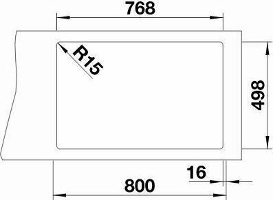 Blanco Etagon 8 525893 Drop-In Sink Synthetic Granite W78xD51cm Black